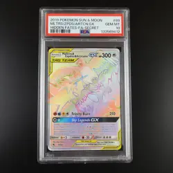 PSA 10 Moltres Zapdos Articuno 69/68 Pokemon Hidden Fates Holo Graded Card - Image 1