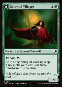 [MTG] Scorned Villager // Moonscarred Werewolf (0212) (INR) NM - Image 1