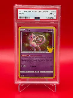 2021 Pokemon Celebrations Mew #011 PSA 8 - Image 1