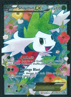 Shaymin EX RC21/RC25 Pokemon Black & White Legendary Treasures Lightly Played - Image 1