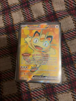Pokemon TCG Meowth ex SV 151 Full Art Holo Ultra Rare 107/165 EN - Image 1