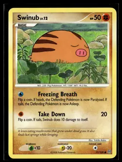Swinub 77/100 Stormfront Common Pokemon - Image 1