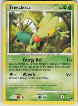 Pokemon TCG Treecko Common Great Encounters 90/106 - Image 1