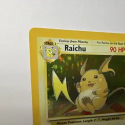 Pokemon TCG Raichu Fossil Holo Rare Unlimited 14/62 90 HP 1999 English Arita - Image 3