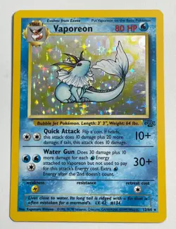 * Pokemon - Vaporeon (12) - 12/64 Jungle - Holo Rare - Image 1