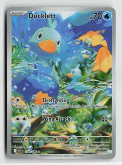 Pokemon - Ducklett - 109/086 SV: White Flare - Illustration Rare - NM - Image 1