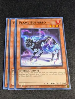 Yugioh - 3x Flame Bufferlo MAGO-EN127 1st Edition Rare NM - Image 1