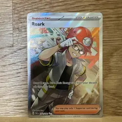 Pokemon Cards Roark 242/182 Paradox Rift Ultra Rare NM - Image 1