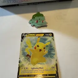Pikachu V SWSH198 Sword and Shield Ultra Rare Promo Pokemon Card NM - Image 1