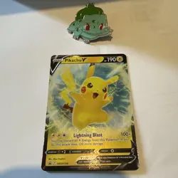 Pikachu V SWSH198 Sword and Shield Ultra Rare Promo Pokemon Card NM - Image 2