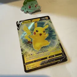 Pikachu V SWSH198 Sword and Shield Ultra Rare Promo Pokemon Card NM - Image 3
