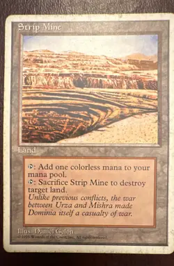 MTG Magic The Gathering Strip Mine Alternate 4th Edition Regular Uncommon - Image 1