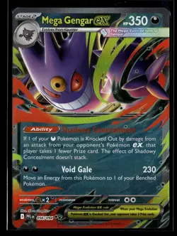 Mega Gengar ex 056/094 Double Rare Phantasmal Flames Pokemon NM/M - Image 1