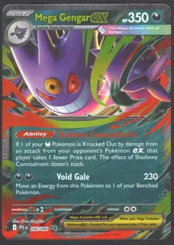 Mega Gengar ex 056/094 Double Rare Phantasmal Flames Pokemon NM/M - Image 1