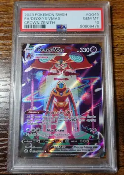 Deoxys VMAX GG45/GG70 PSA 10 Galarian Gallery Crown Zenith Pokemon Card - Image 1