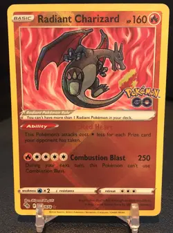Radiant Charizard 011/078 Pokemon GO Holo NM - Image 1