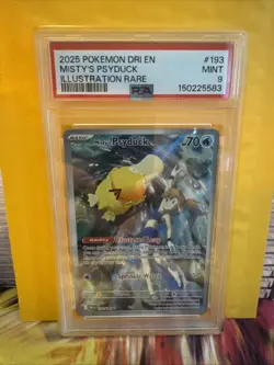 Misty's Psyduck 193/182 Destined Rivals Illustration Rare Holo PSA 9 - Image 1