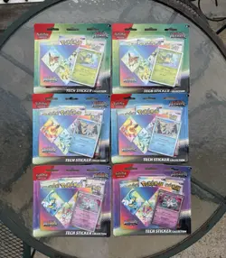 Pokemon TCG Prismatic Evolutions Tech Sticker Collection 3 Pack SEALED Lot Of 6 - Image 1
