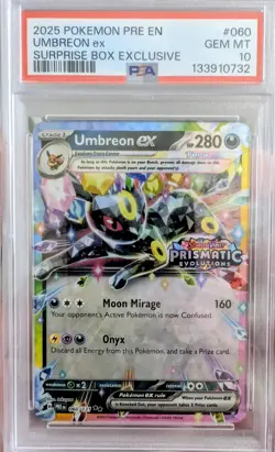 PSA 10 Umbreon ex Surprise Box Exclusive 060/131 2025 Pokemon PRE EN Gem Mint - Image 1