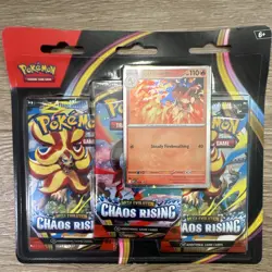 Pokemon TCG Mega Evolution: Chaos Rising 3-Pack Booster Blister Charmeleon - Image 1