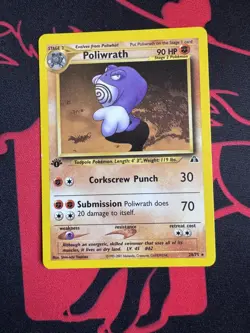 Poliwrath 28/75 Neo Discovery 1st Edition Non-Holo Rare Pokemon TCG Vintage - Image 1