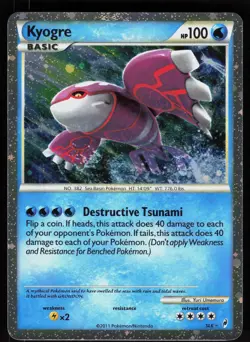 Pokemon Kyogre SL6 Call of Legends Holo Rare Lightly Played - Image 1