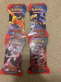 Pokemon TCG: Destined Rivals Sleeved 4 Booster Pack Art Set Factory Sealed - Image 1