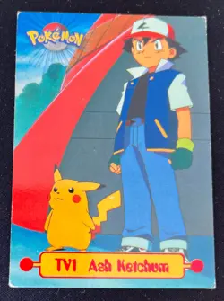 Topps Series '1' 1999 TV Animation Edition ASH KETCHUM TV1 Pokemon Card - Image 1