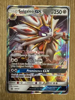 Solgaleo GX SM104 Sun & Moon Holo Black Star Promo Pokemon DMG - Image 1