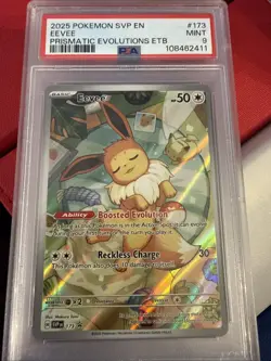 Pokemon Eevee TCG SVP 173 Prismatic Evolutions Promo Card PSA 9 - Image 1