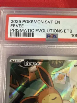 Pokemon Eevee TCG SVP 173 Prismatic Evolutions Promo Card PSA 9 - Image 4