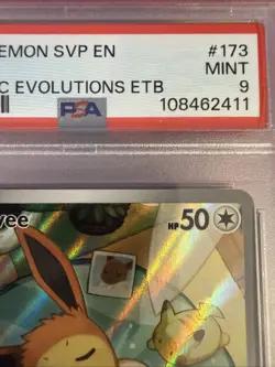Pokemon Eevee TCG SVP 173 Prismatic Evolutions Promo Card PSA 9 - Image 5