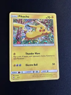 Pikachu 5/12 - HOLO - 2016 McDonalds Kids Meals - Pokemon Card TCG - Image 1