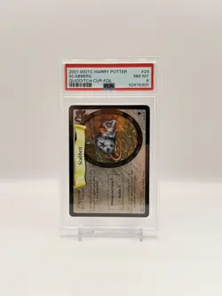 2001 WOTC Harry Potter Quidditch Cup Rare Foil Hologram Scabbers Card PSA 8 - Image 1