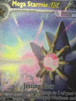Pokemon TCG Mega Starmie EX 118/088 Full Art Rare Holo Card Water Type - Image 3