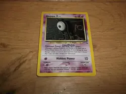 Unown 14/75 Holo Pokemon Card Neo Discovery Genuine - Image 1