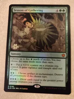 Season of Gathering x1 MTG Magic the Gathering Bloomburrow FOIL PRERELEASE PROMO - Image 1