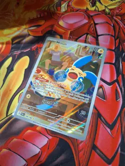 Pokemon TCG Paradox Rift Minun Illustration Rare Card 194/182 NM Condition - Image 2