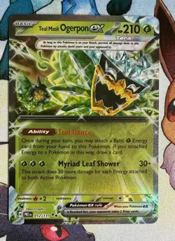 Teal Mask Ogerpon ex 12/131 Prismatic Evolutions Double Rare Holo Pokemon Card - Image 1
