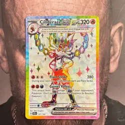 Pokemon Cinderace ex 157/142 • Ultra Rare • Holo • Stellar Crown • NM - Image 1