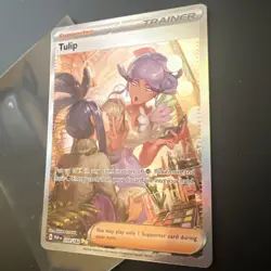 Pokemon TCG Tulip 259/182 Sv04: Paradox Rift Holo Rare Full Art Sir Card - Image 1