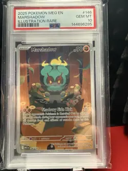 The Pokemon Company PSA 10 Marshadow 146/132 ME01 Illus Rare Holo EN 2025 - Image 1