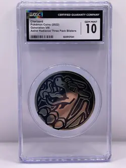 Pokemon 2022 Charizard Coin Generation VIII Astral Radiance CGC 10 GEM MINT - Image 1