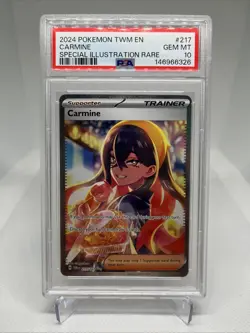 2024 POKEMON TWM EN-TWILIGHT MASQUERADE SPECIAL ILLUSTRATION RARE CARMINE PSA 10 - Image 1