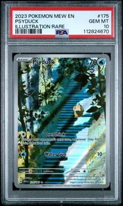 2023 POKEMON MEW EN-151 ILLUSTRATION RARE #175 PSYDUCK PSA 10 - Image 1