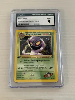 Koga's Arbok - 25/132 - 1st Edition - Pokemon Gym Challenge EN 2000 - CGC 9 - Image 1