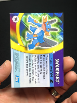 Topps Pokemon Advanced Challenge Non Holo Swampert #74 LP - Image 3