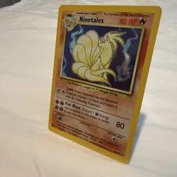 NINETALES 12/102 HOLO HOLO RARE BASE SET UNLIMITED POKEMON - Image 2
