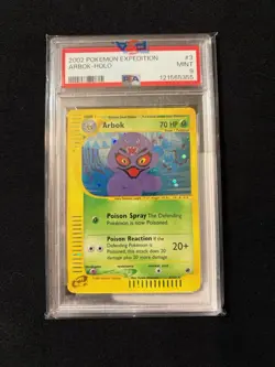2002 Pokemon Expedition TCG Arbok EX Holo #3 PSA 9 Mint - Image 1