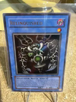Yu-Gi-Oh! ULTRA RARE RELINQUISHED MRL-029 1996 VINTAGE PRINT LP - Image 1